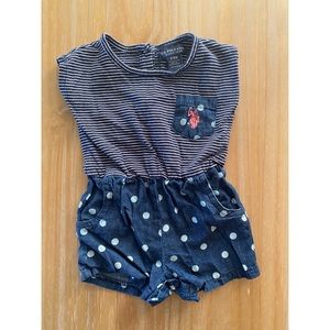 💛 5/$25 US Polo Assn Baby Chambray Romper